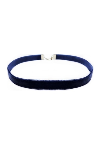 Mavi Renk Kadife Choker Kolye N11.29605 Kahverengi