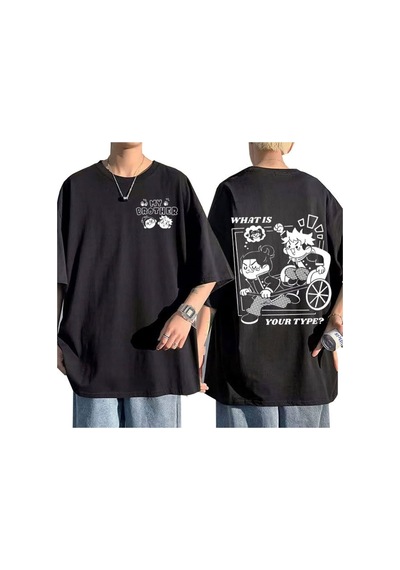 Noıssey Kırmızı Etiket Gala Erkek T-shirt Jujutsu Kaisen Model86 16929 Siyah