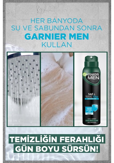 Garnier Men Saf&Temiz Erkek Deodorant 150 ML