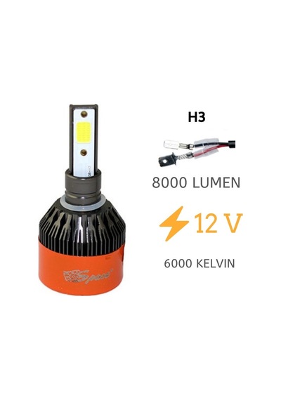 Led Far Ampulü Beyaz 48W 12V 8000Lm H3 Laam94