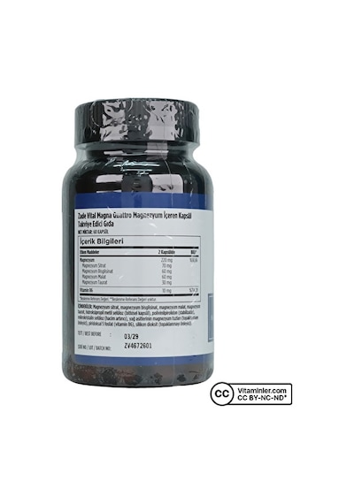 Zade Vital Magna Quatro Magnezyum 60 Kapsül
