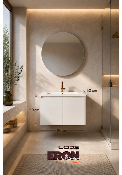 Premium Eron 80 Cm Banyo Dolabı Mat Beyaz Lake Blum Menteşe Cerastyle Ibiza Seramik Lavabo Ayna Dahil Lake Beyaz Premium Eron 80 Cm Banyo Dolabı Mat Beyaz Lake Blum Menteşe Cerastyle Ibiza Seramik Lavabo Ayna Dahil Lake Beyaz