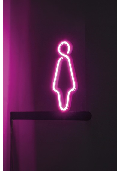 Wc Kadın Neon Tabela