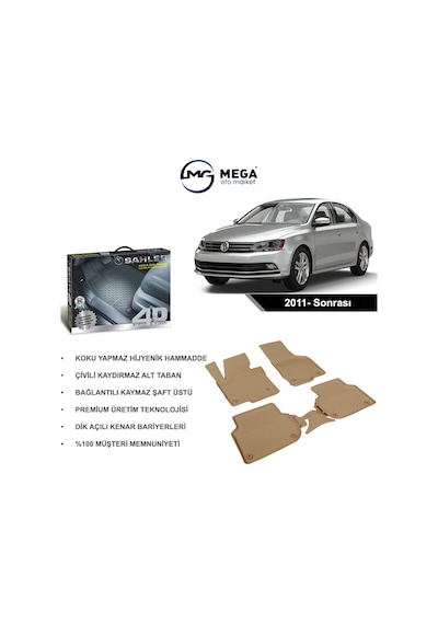 Vw Jetta Bej Paspas Sahler 4.5D Havuzlu 2012- Sonrası