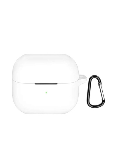 Adige Samsung Galaxy Buds3 Fe Uyumlu Kulaklık Kılıfı Silikon Beyaz Beyaz