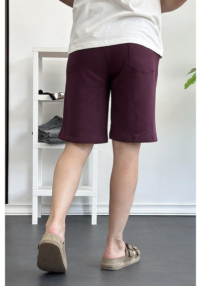 Erkek Likralı Regular Fit Şort Bordo Edw163-bordo Bordo