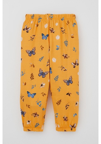 Bebeğiz Breeze Kız Bebek Pijama Takımı Bahar Temalı Kelebek Rüyası 9 Ay-3 Yaş, Sarı Sarı
