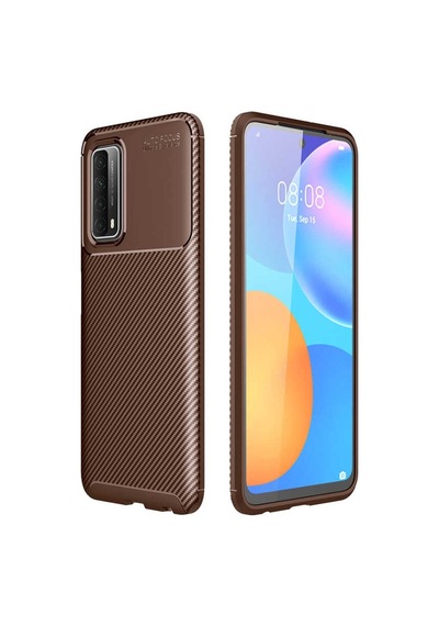 Huawei P Smart 2021 Kilif Karbon Silikon Case 394930330