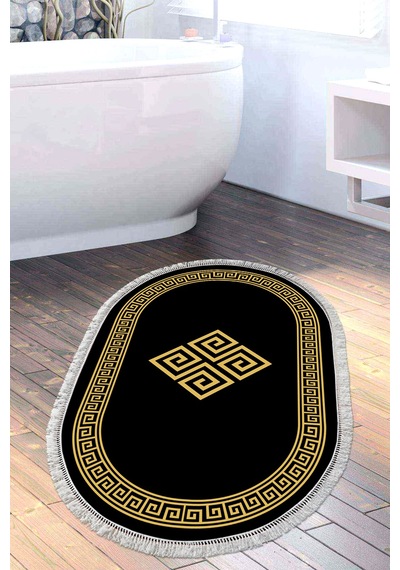 Eko Trend Djt Halı Yıkanabilir Kaymaz Taban 656m Oval Modern Gold