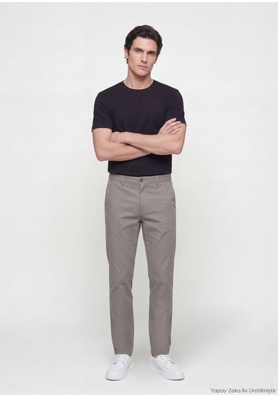 Ramsey Antrasit Dokuma Regular Fit Casual Pamuk Karışımlı Pantolon antrasit hard Coal