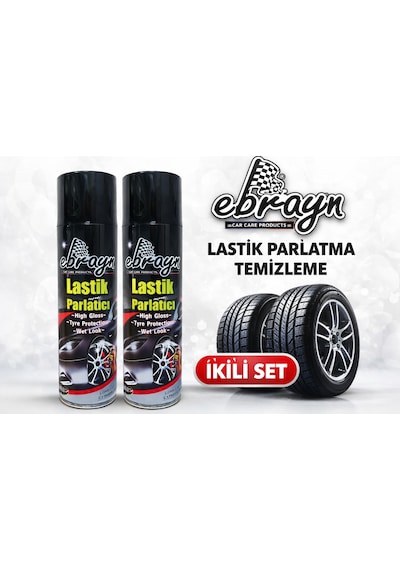 Lastik Parlatma Ve Temizleme Spreyi Islak Görünüm 2 Li Set Ebrayn