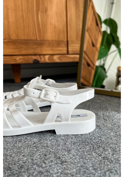 Wolk Shoes Cocuk Sandalet Beyaz