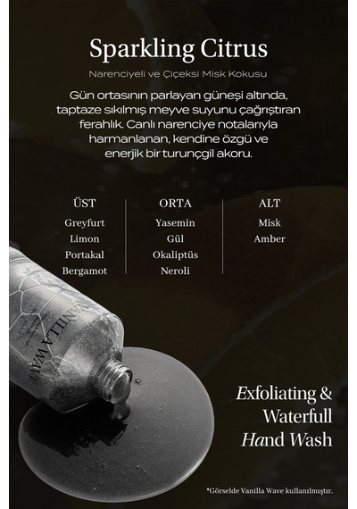Peeling Etkili Nemlendirici Sıvı Sabun Kundal Exfoliating & Waterfull Hand Wash Sparkling Citrus