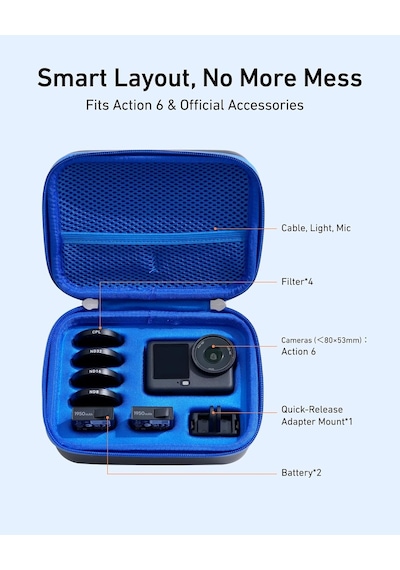 Telesın Osmo Action 6 İçin Taşıma Çantası / Disadv Series For Djı Osmo Action 6