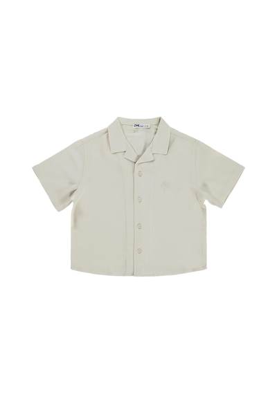 Civil Boys Basic Tatil Yaka 2-5 Yaş Gömlek - Bej Taş Rengi