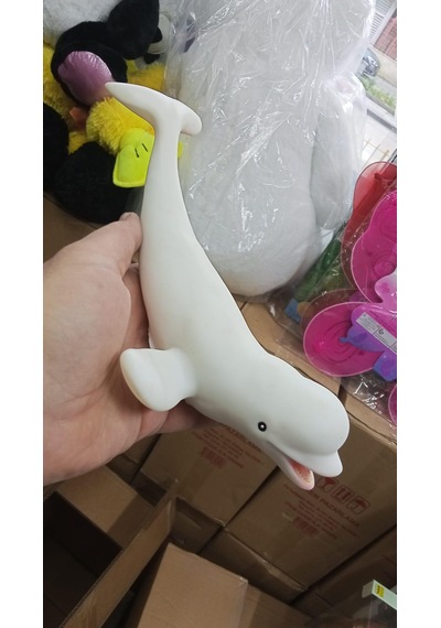 Plastik Oyuncak Büyük Boy Yunus Beyaz Balina Beluga 23 Cm