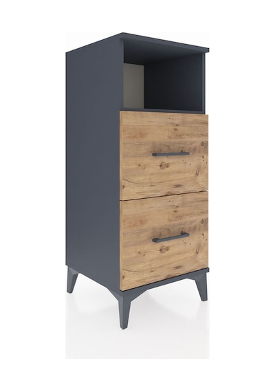 Hyperion Komodin Tek Raflı 2 Çekmeceli 44x44x106 Antrasit-çam Antrasit