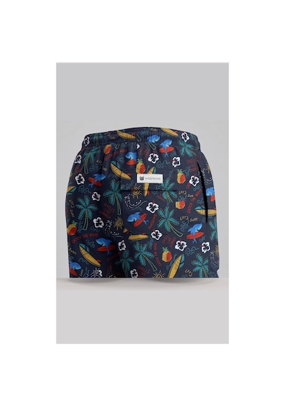 Wild Wood Garment Wild Wood Summer Surf Palmiye Desenli Hızlı Kuruyan Erkek Deniz Şortu Çok Renkli - Antrasit