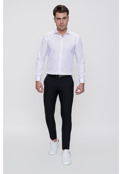 Efor P 1086 Slim Fit Siyah Spor Pantolon Siyah