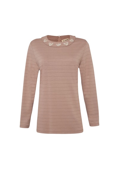 Aker 24ss02616112 Büyük Beden Bluz 24ss02616112 015 Bej Bej