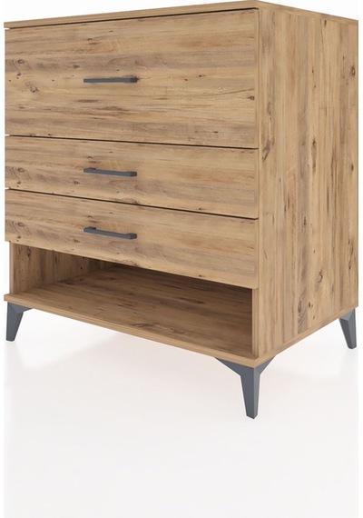 Kronos Şifonyer 3 Çekmeceli 88x59x96 Çam-çam Çam