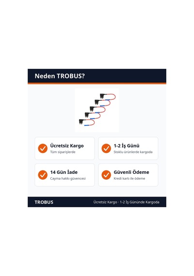 Trobus Fuse Tap Sigorta Çoğaltıcı Standart Bıçak Tipi 5 Adet Diğer