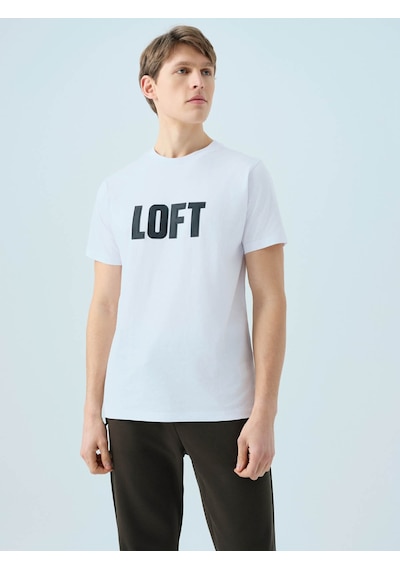 Loft Regular Fit Beyaz Erkek T-shirt Lf2038462 Beyaz