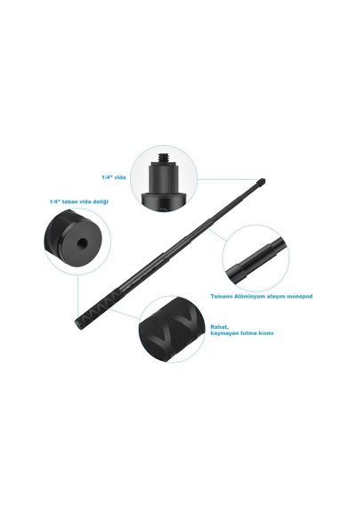 Ga35 Insta360 One X/one/evo İçin 28-110 Cm Monopod İstenilen Ebatta Kilitlenebilir Alüminyum Kasa Belirtilmemiş Ga35 Insta360 One X/one/evo İçin 28-110 Cm Monopod İstenilen Ebatta Kilitlenebilir Alüminyum Kasa Belirtilmemiş
