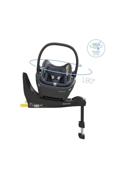 Maxi-Cosi Coral 360 Dönebilir Isofix Bazalı 2'si Bir Arada Ana Kucağı ve Oto Koltuğu Essential Graphite