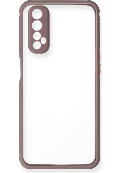 Newface - 463 - Realme 7 Kılıf Miami Şeffaf Silikon - - Csmo-tex - Açık Mor