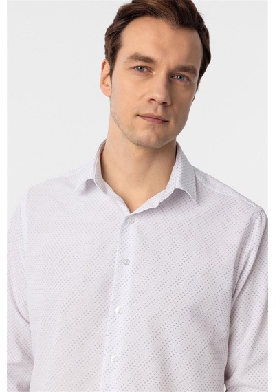 Süvari Siyah Slim Fit Düz Klasik Yaka Gömlek-34089 Siyah