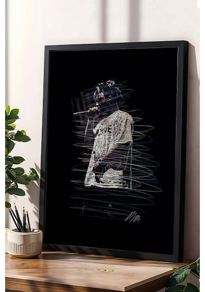 Travis Scott Çerçeveli Tablo Rap Hip Hop - Estetik Poster