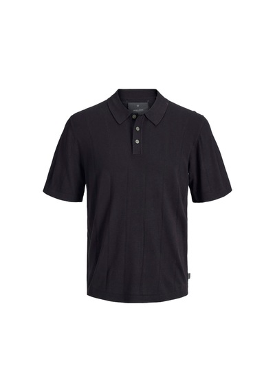 Jack & Jones William Structure Erkek Siyah Polo Tişört 12291042-b