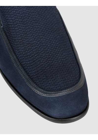 Cabani Premium Deri Lacivert Erkek Loafer