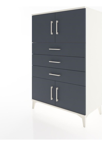Hyperion Dolap Tek Raflı 3 Çekmeceli 4 Kapaklı 88x44x134 Aytaşı-antrasit Aytası Hyperion Dolap Tek Raflı 3 Çekmeceli 4 Kapaklı 88x44x134 Aytaşı-antrasit Aytası