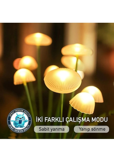 Upway Jellyfish Güneş Enerjili 6 Led Işıklı Dekoratif Bahçe Peyzaj Lambası