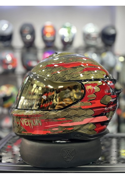 Shark Skwal İ3 Venum Ledli Kapalı Kask +1 Gold Vizör Sarı