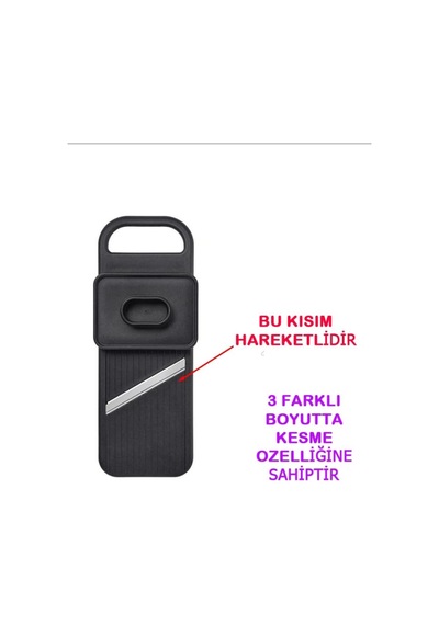 Tr 365+ Rende Ve Dilimleme Aparatı, Paslanmaz Çelik Bıçak, Siyah Diğer