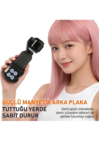 Lexroo Djı Osmo Pocket 3/4 İle Uyumlu Manyetik Genişletme Çerçevesi Brkt Standart