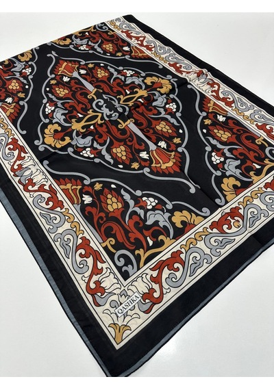 Qashka Soft Pamuklu Şal Etro Desen Lbd0714-41261 Çok Renkli