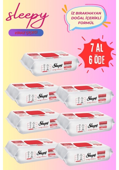 Easy Clean Kiraz Çiçeği Yüzey Temizlik Havlusu, 100 Yaprak 7 Al 6 Öde Diğer