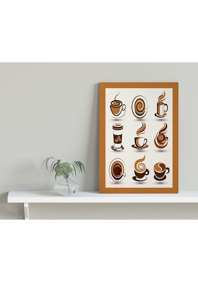 Bk Home Coffee Tasarımlı Kanvas Tablo 30X50Cm-5 (512115418)