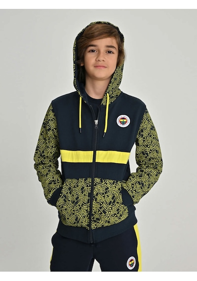 Fenerium Çocuk Trıbun Logo Patternli Sweat Fb Laci Yeni