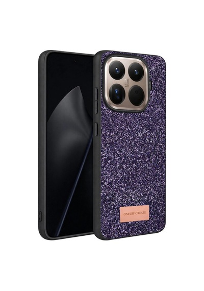 Onegif Xiaomi Mi 15t Pro Bright Simli Kapak - Derin Mor 0.2M-Çok Renkli