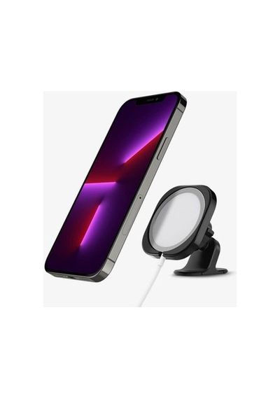 Spigen Mag Fit Magsafe Uyumlu Araç İçi Telefon Tutucu - Kablosuz Şarj Cihazı 04 Dokuz Parçalı Set