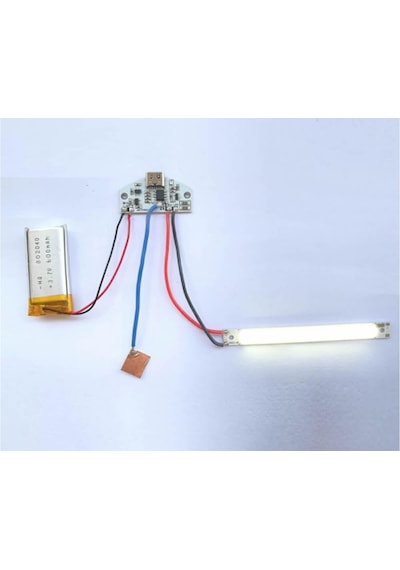 Type C Usb Besleme Dokunmatik Led Dimmer Modül 3.7v Lion Lityum Pil Şarj 3w Parlaklık Kontrol Anaht