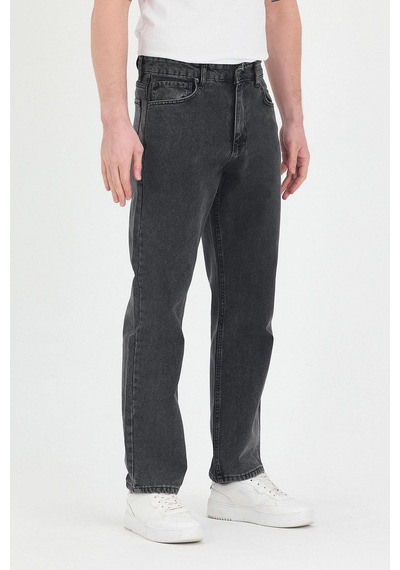 Polo State Erkek Baggy Fit Kot Pantolon Füme Füme