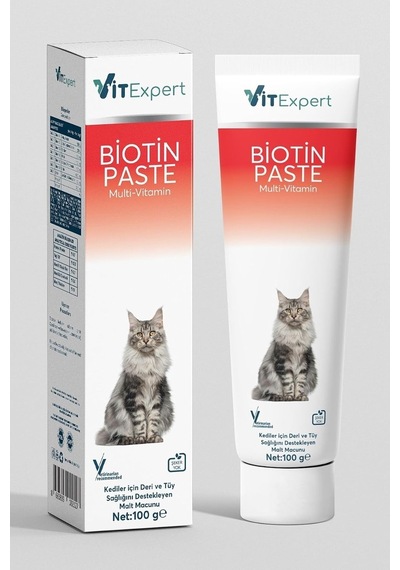 Tr Kediler Için Biotin Paste Tüy Dökülme Döküm Tüy Sağlığı Malt Macunu 100 Gr