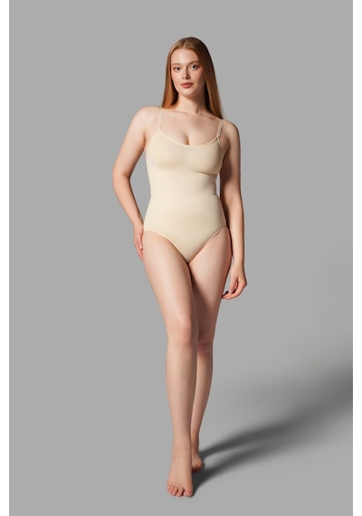 Fit Women 2 Beden Alt Tarafı Çıtçıtlı Zıbın Korse Seamless 9051 Ten