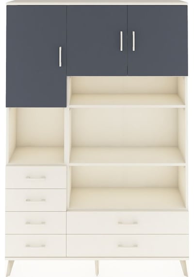 Arges Dolap 9 Raflı 6 Çekmeceli 3 Kapaklı 132x30x195 Aytaşı-antrasit/aytaşı Antrasıt/aytası Arges Dolap 9 Raflı 6 Çekmeceli 3 Kapaklı 132x30x195 Aytaşı-antrasit/aytaşı Antrasıt/aytası